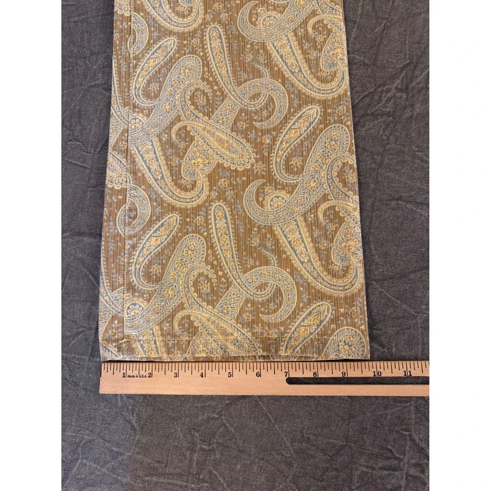Tommy‎ Hilfiger Jeans Womens Tan Paisley Corduroy Bootcut Pants Size 12 34x31